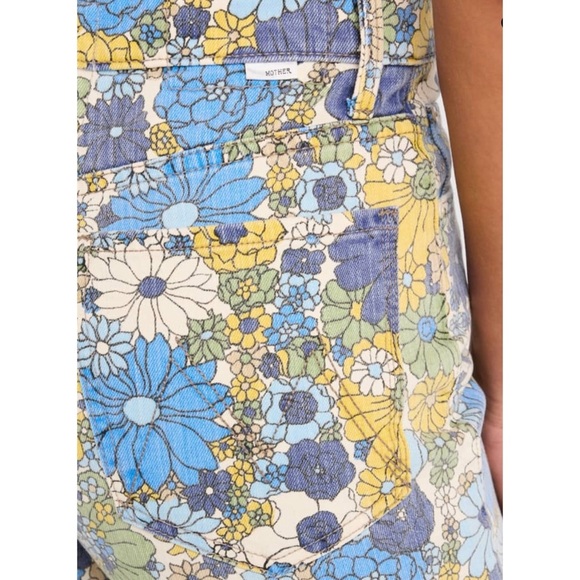 MOTHER The Rambler Zip Ankle jeans in Floral Patterned denim Jeans NEW - Picture 4 of 4